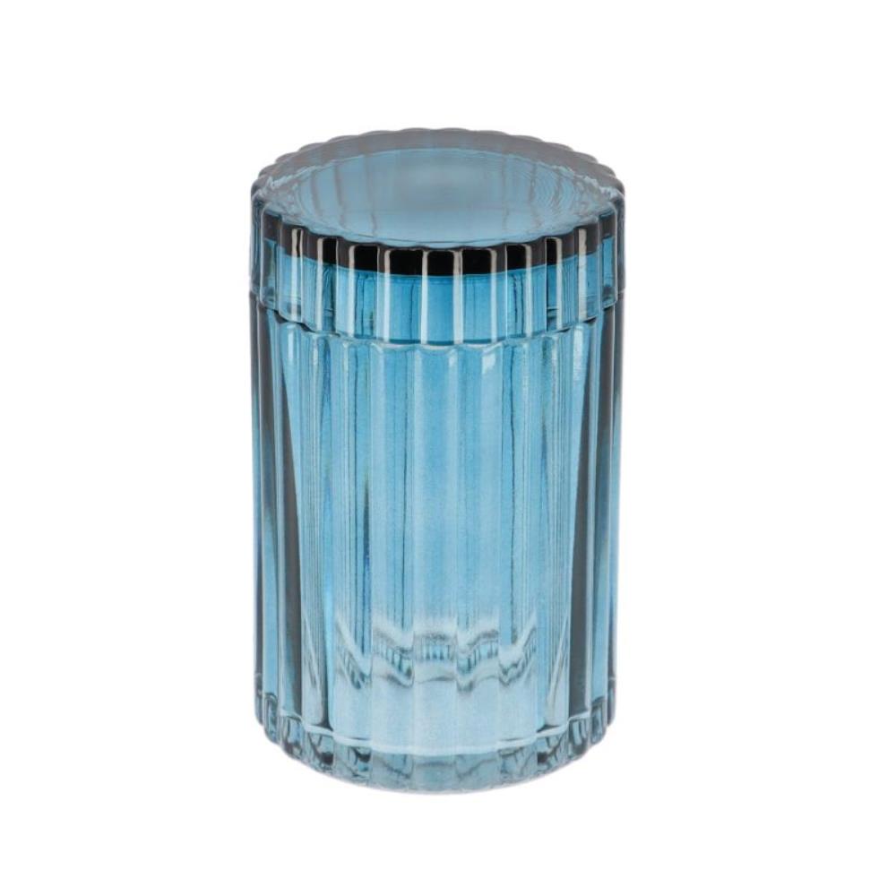 TENDANCE POSUDA ZA VATU 7,8X12CM STAKLO PROVIDNO PLAVA